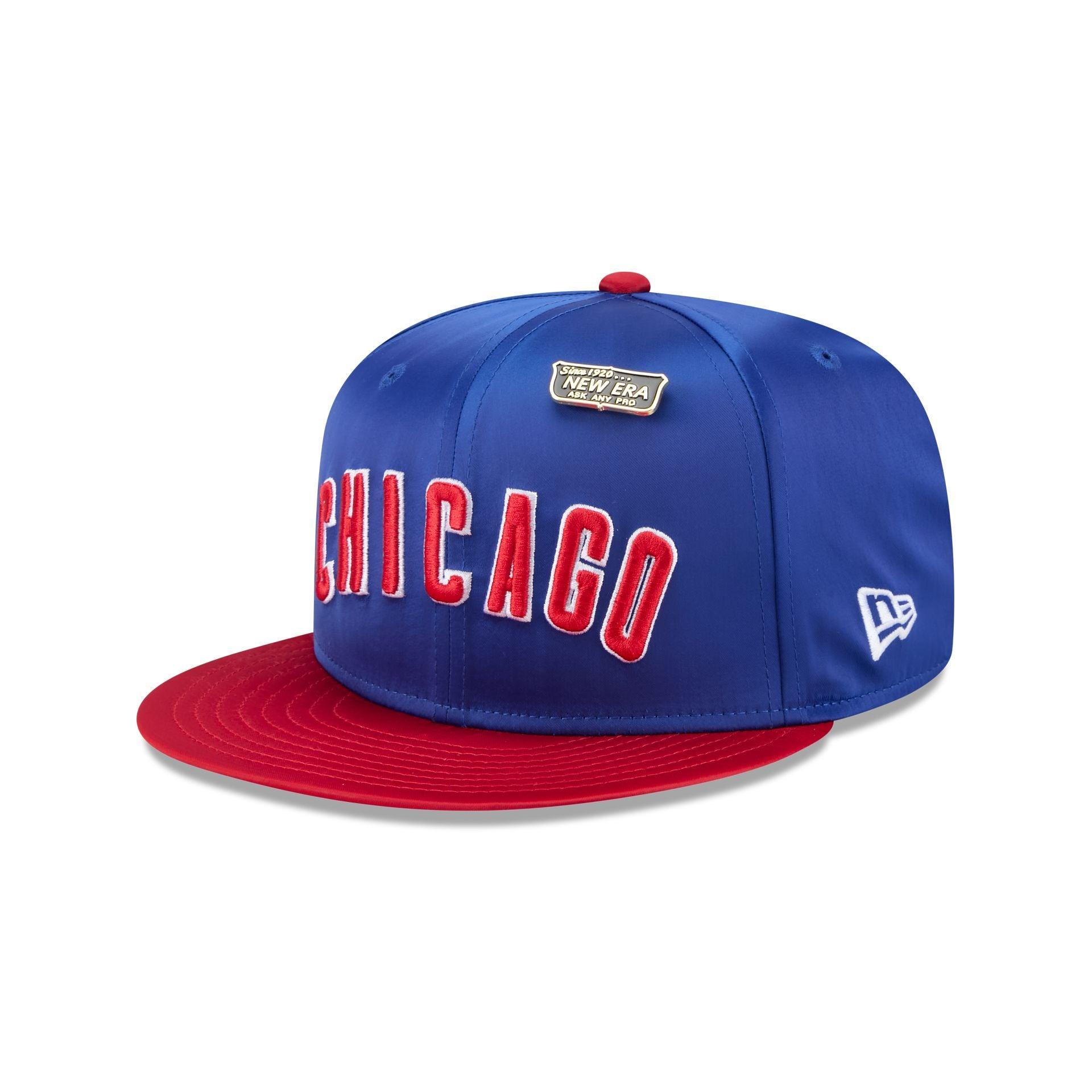 Chicago Cubs Satin Pin 9FIFTY Snapback Hat Male Product Image