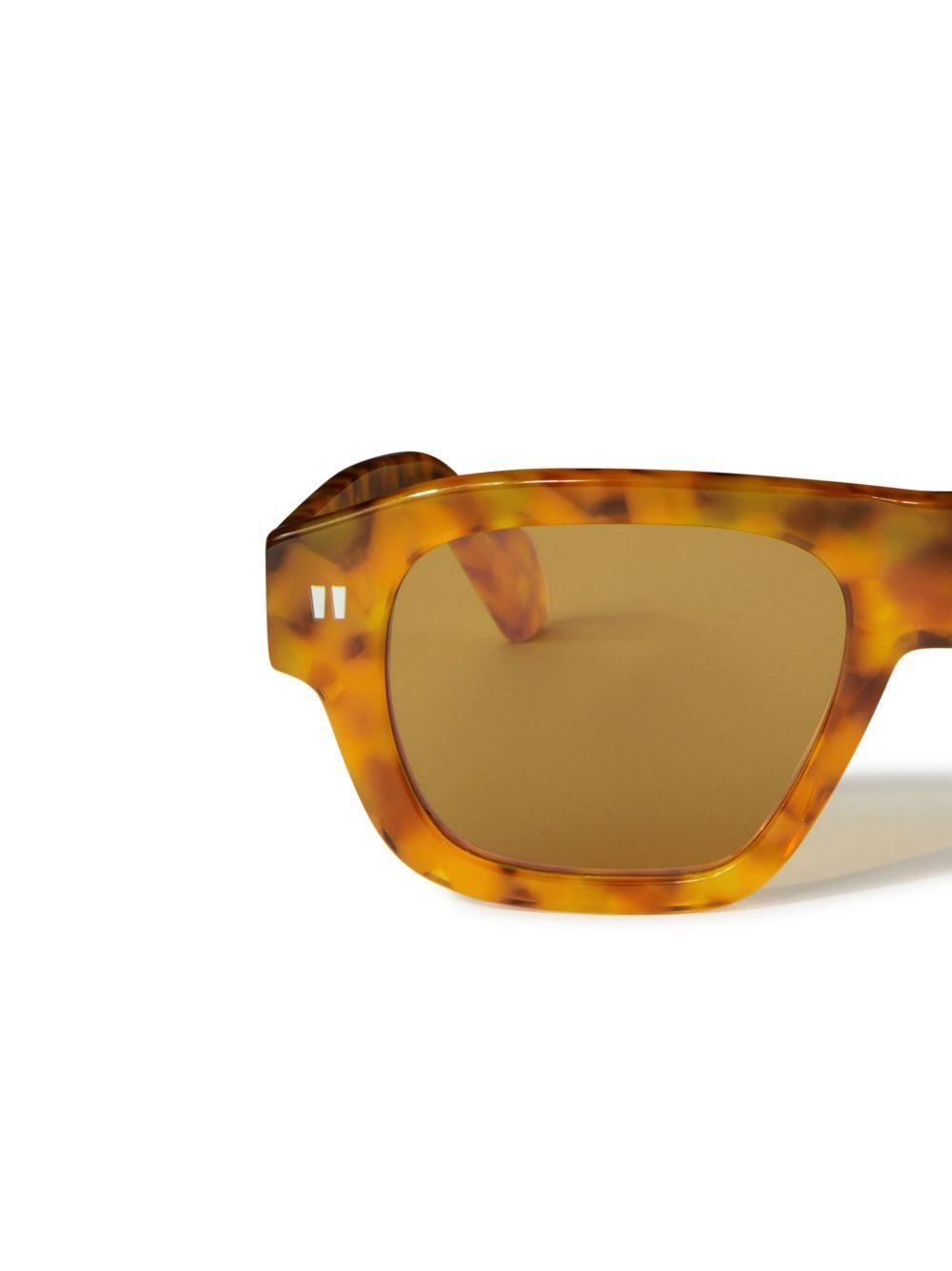 tortoiseshell-effect geometric-frame sunglasses Product Image