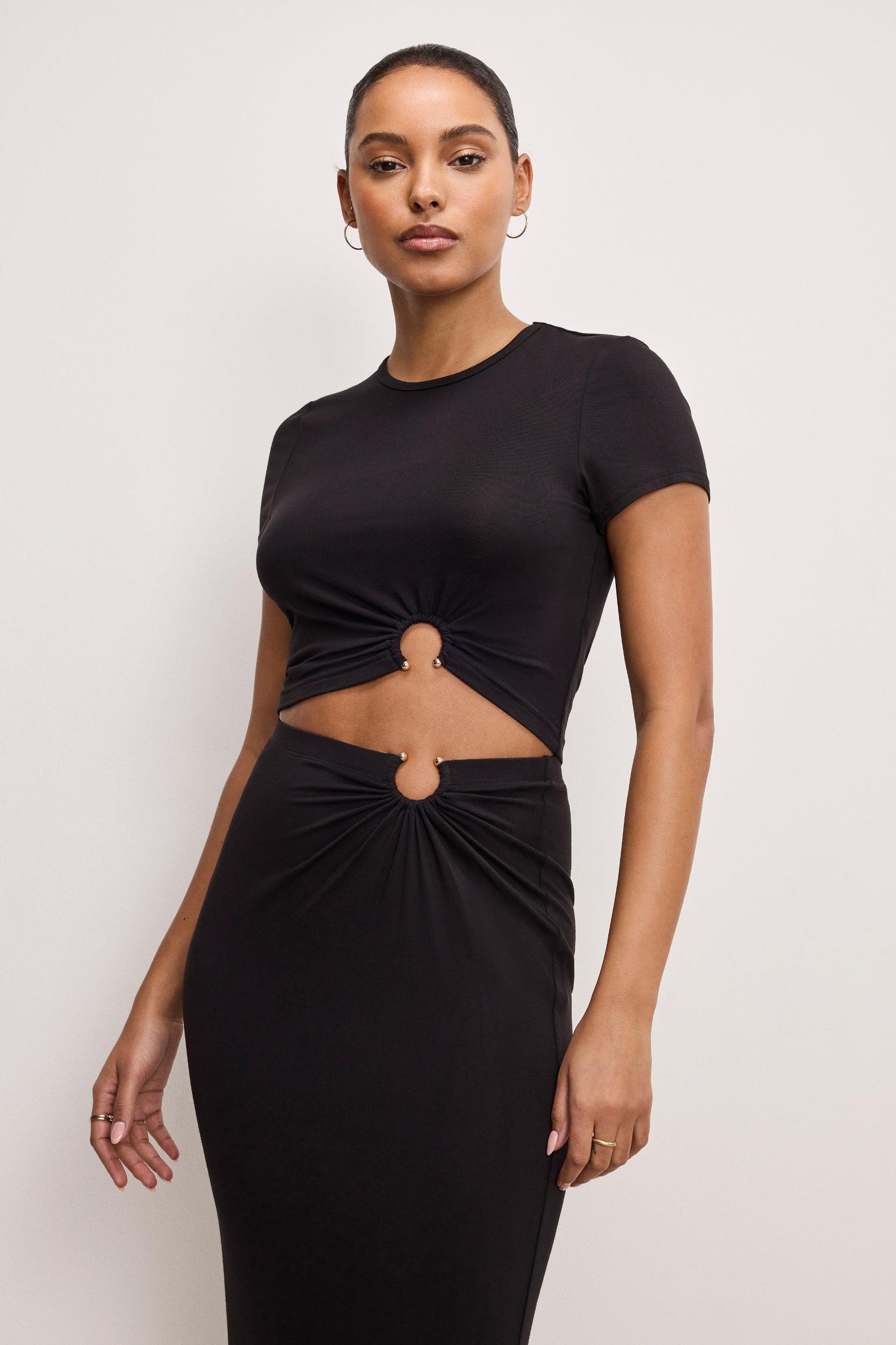 STRETCH JERSEY  TOP | BLACK001 Product Image