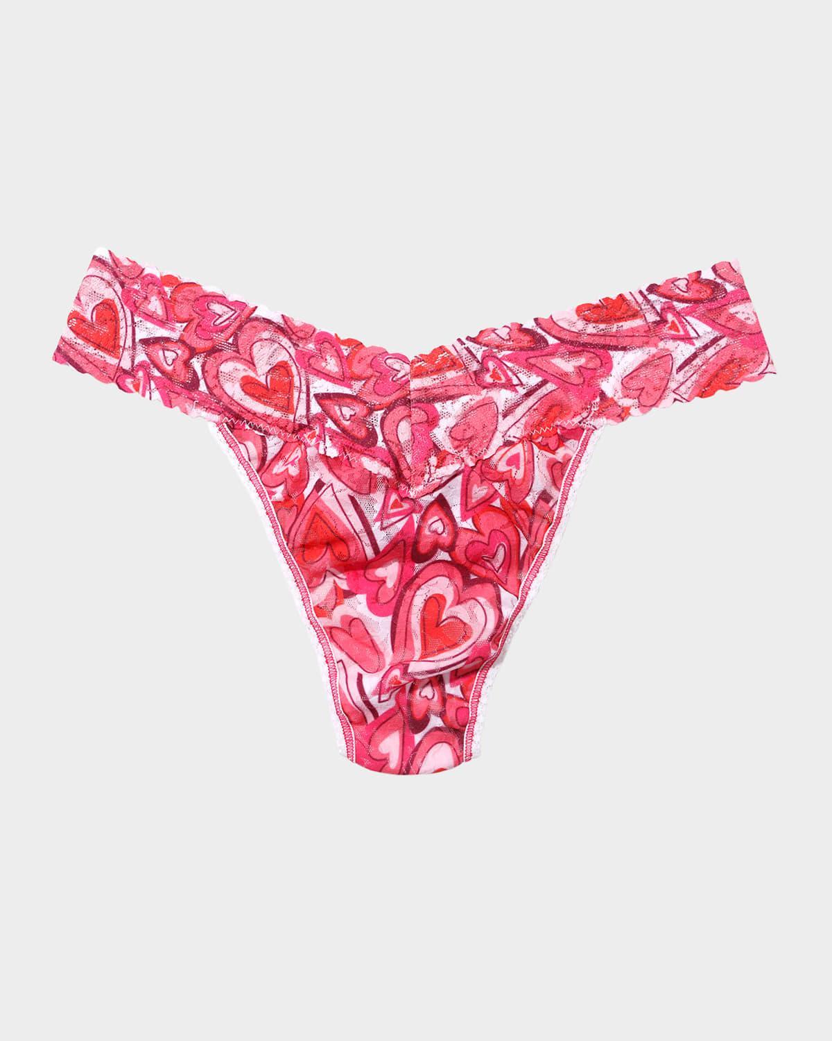 Signature Lace Original Rise Printed Thong Product Image