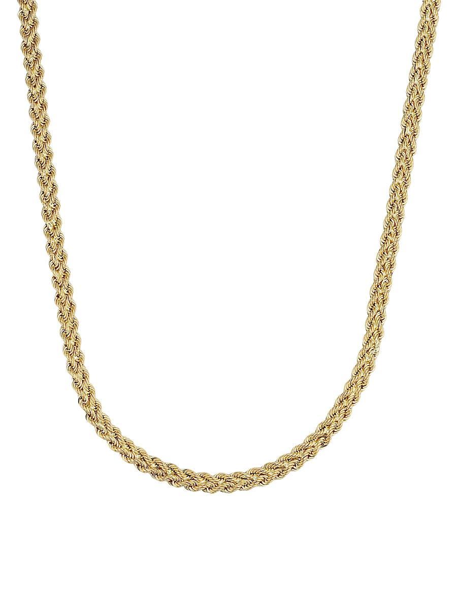 Womens 14K Yellow Gold Roman Double Rope Necklace Product Image