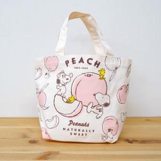 TANBAYA Peanuts NATURALLY SWEET SNOOPY Lunch Tote Bag (PEANUTS Peach) One Size  - Womens Product Image