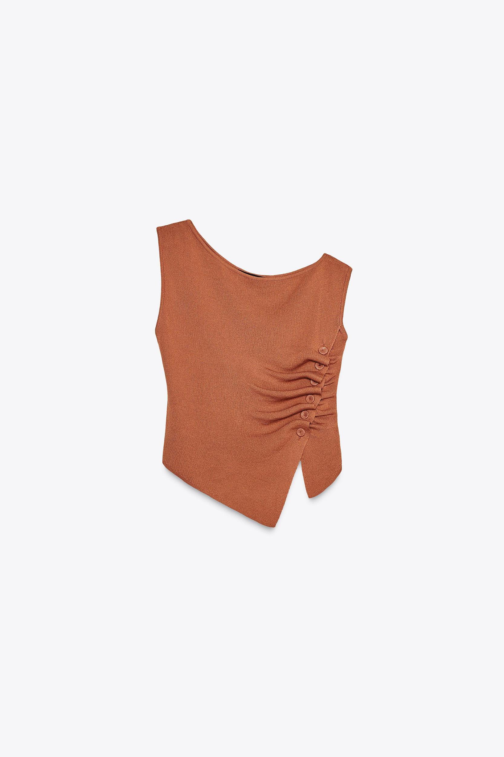 OFF-THE-SHOULDER RUCHED KNIT TOP Product Image