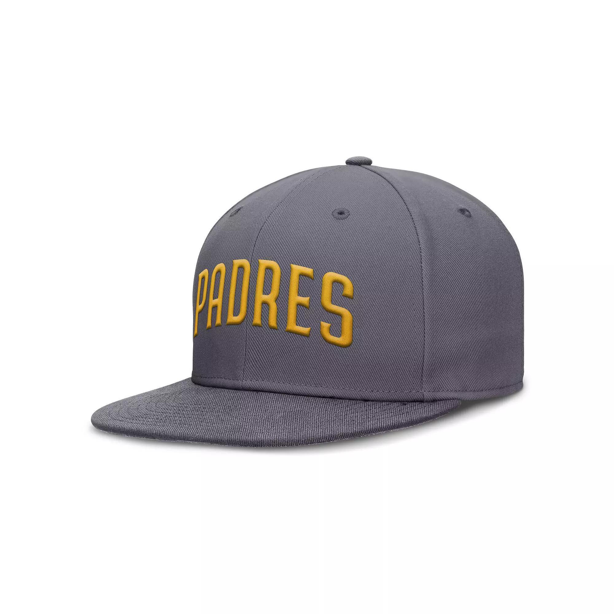 Men's Nike Gray San Diego Padres Performance True Fitted Hat,  Product Image