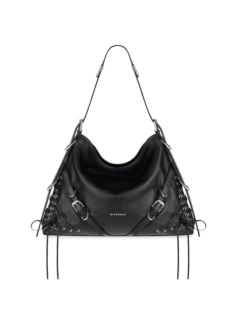 Womens Medium Voyou Shoulder Bag In Corset Style Leather Product Image