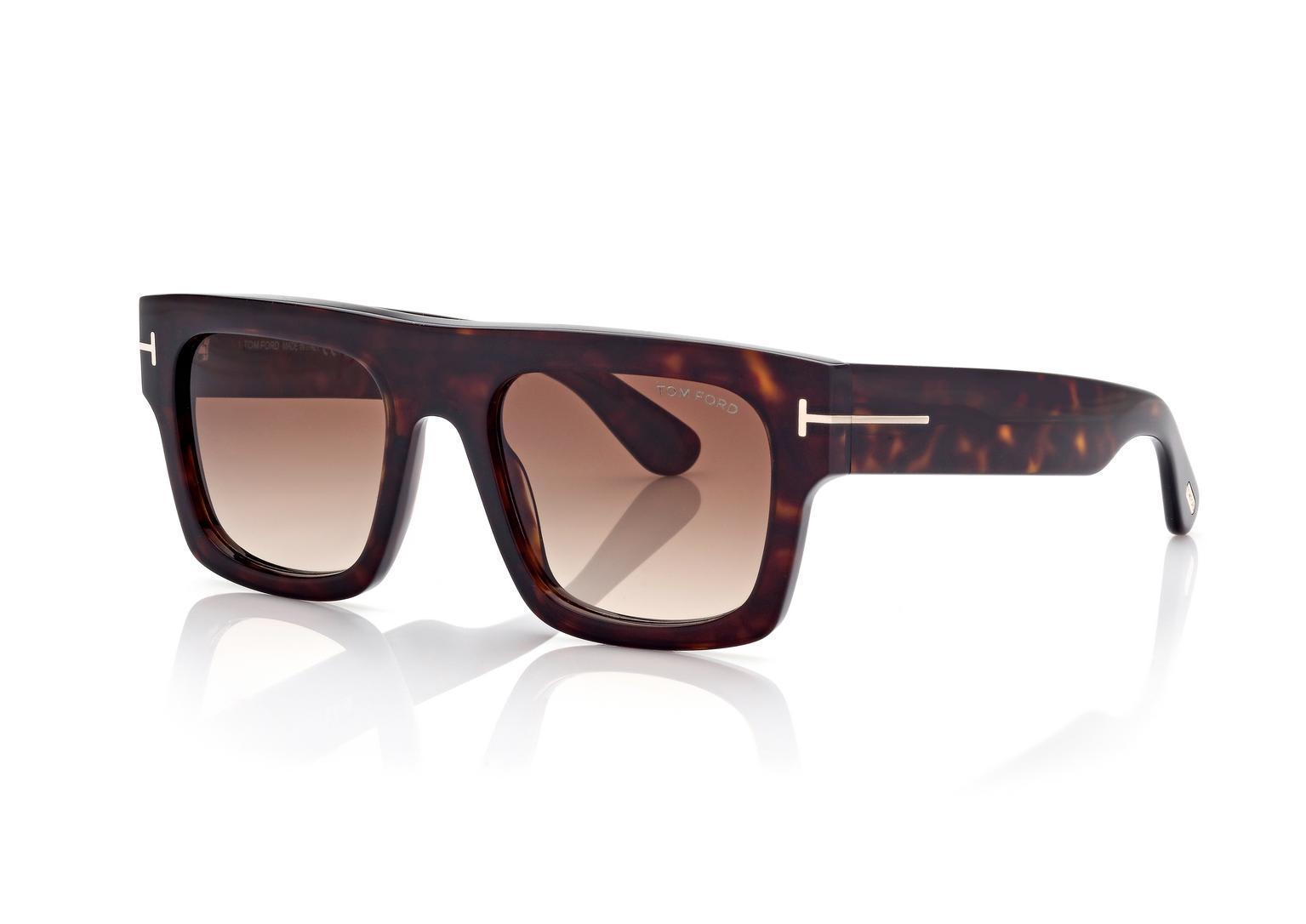 TOM FORD 53mm Geometric Sunglasses In Havana Product Image