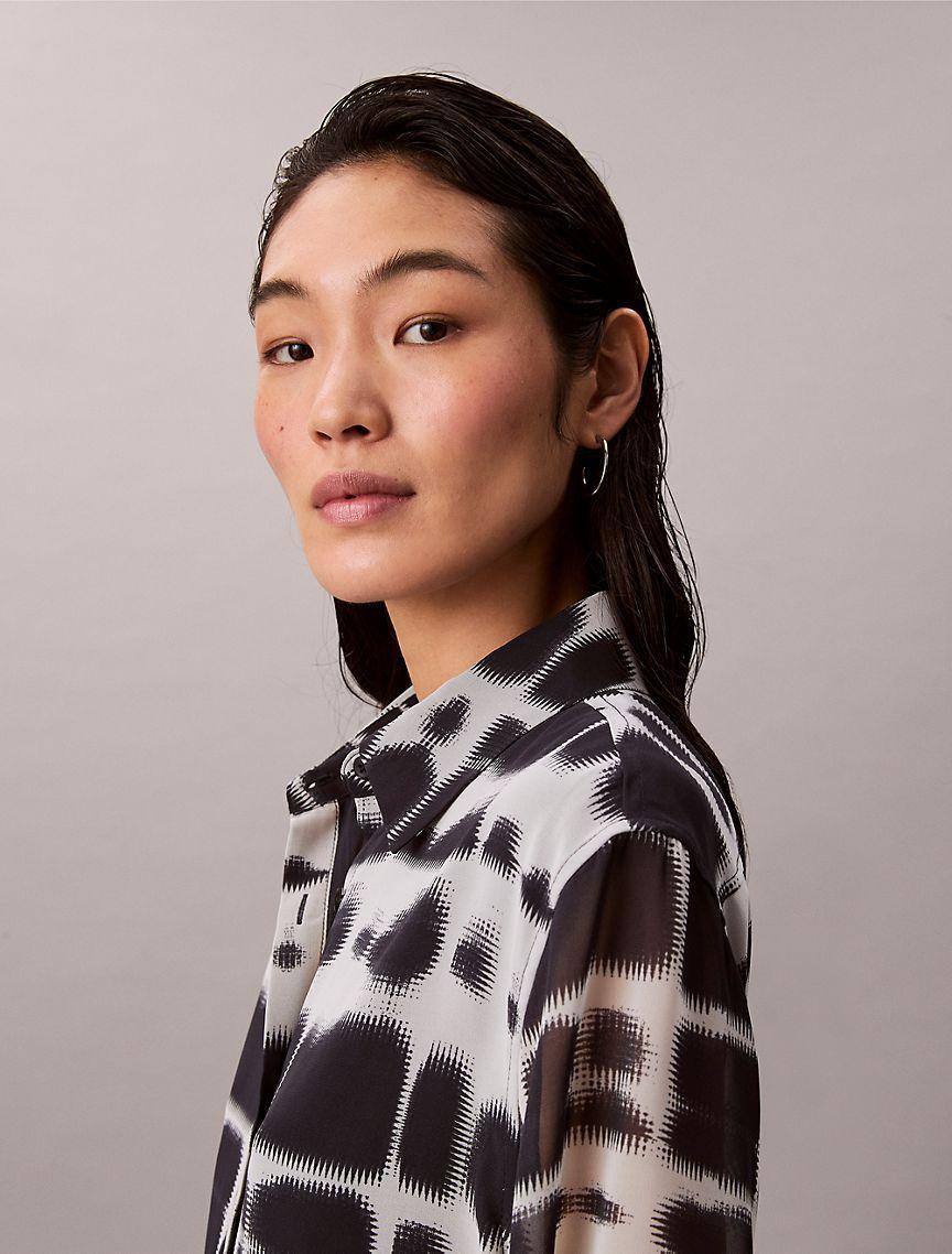 Printed Midi Shirt Dress Product Image
