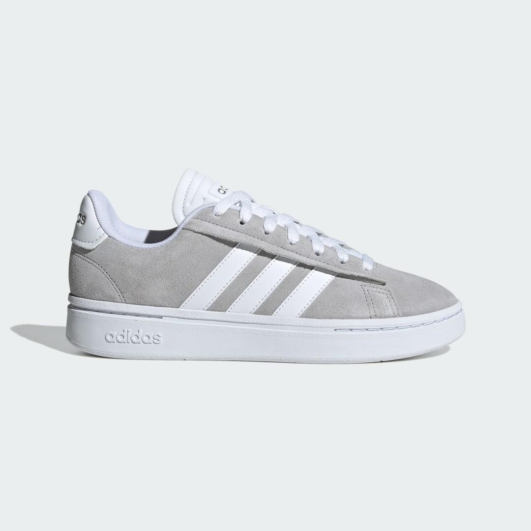 adidas Grand Court Alpha Cloudfoam (Grey/White/Silver Metallic) Women's Shoes Product Image