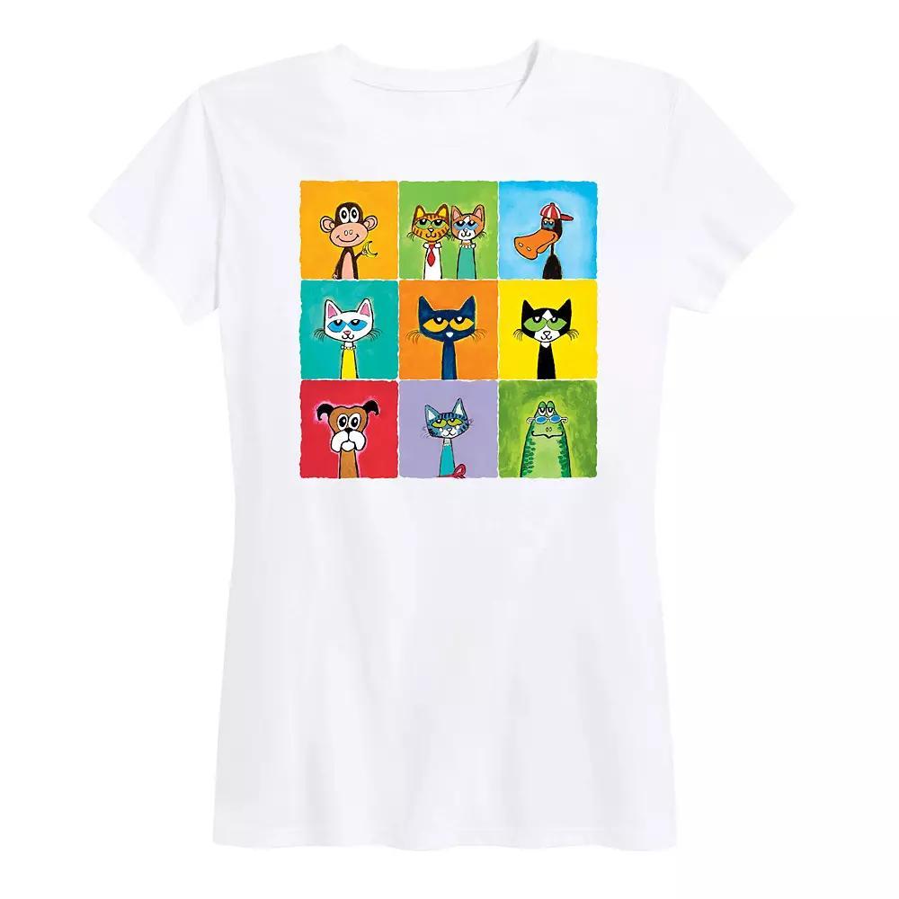 Women's Pete The Cat Family & Friends Collage Graphic Tee, Girl's,  Product Image