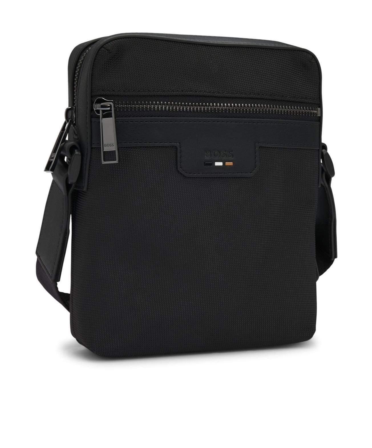 HUGO BOSS Logo-debossed Messenger Bag In Black Product Image