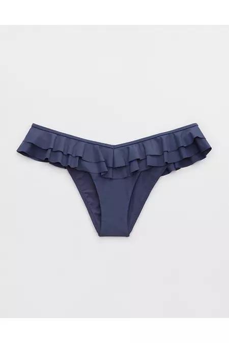 Aerie Ruffle Cheeky Bikini Bottom Women's Product Image