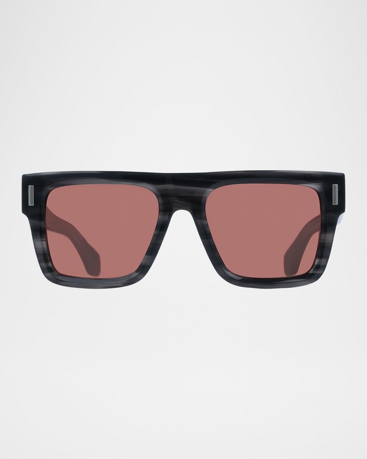 Mens Rivets Acetate Square Sunglasses Product Image