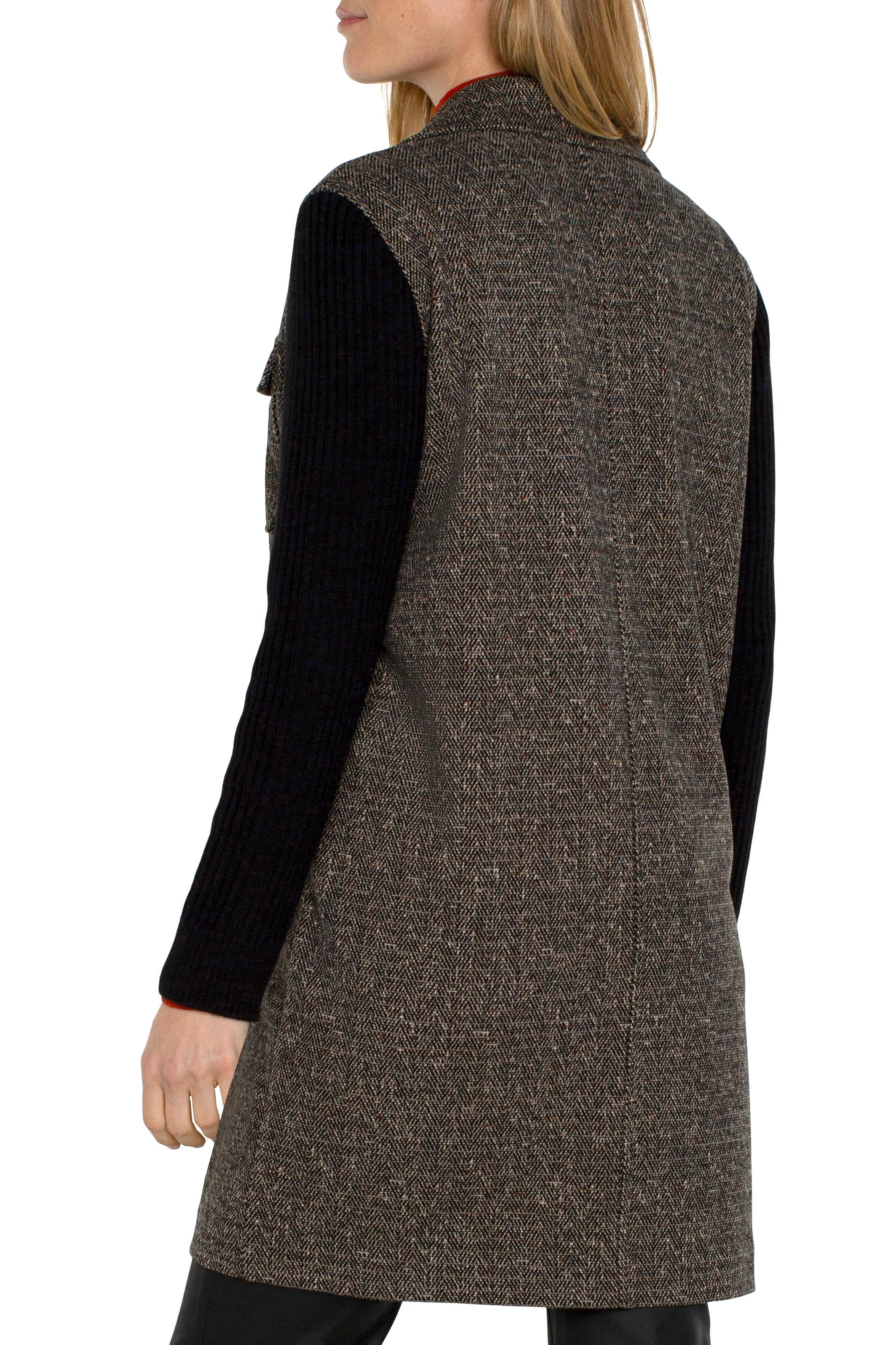 Coatigan With Sweater Sleeves Product Image