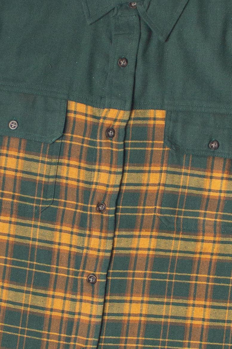 Forest Green Plaid Flannel Shirt Product Image