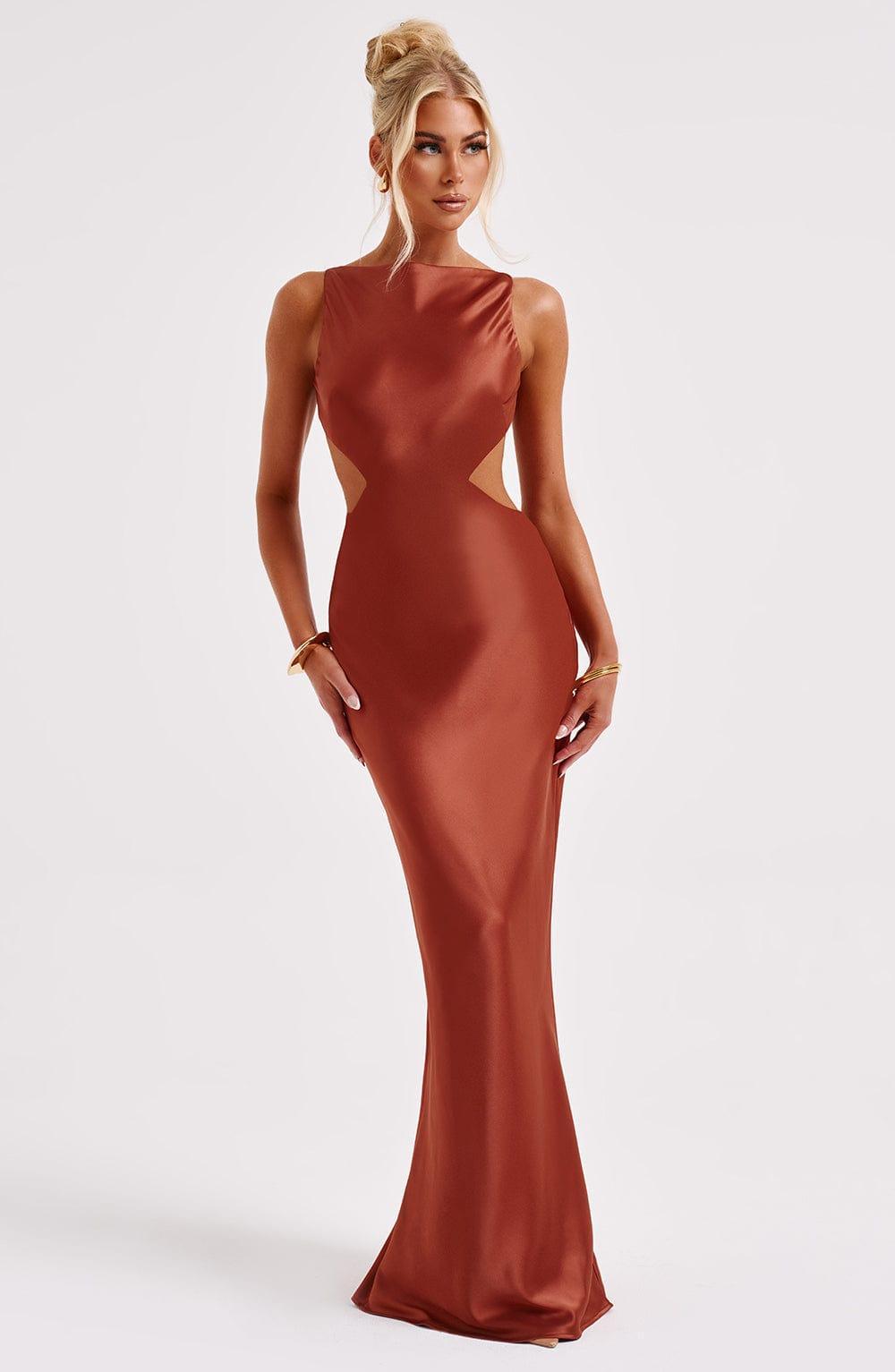 Yves Maxi Dress - Rust Product Image