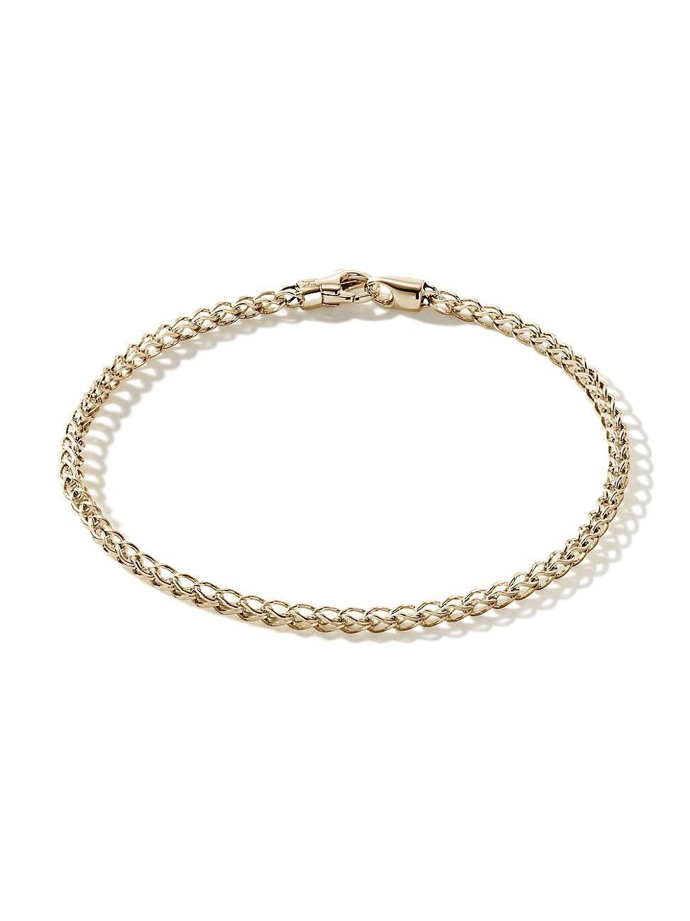 Mens 14K Yellow Gold Surf Chain Bracelet Product Image