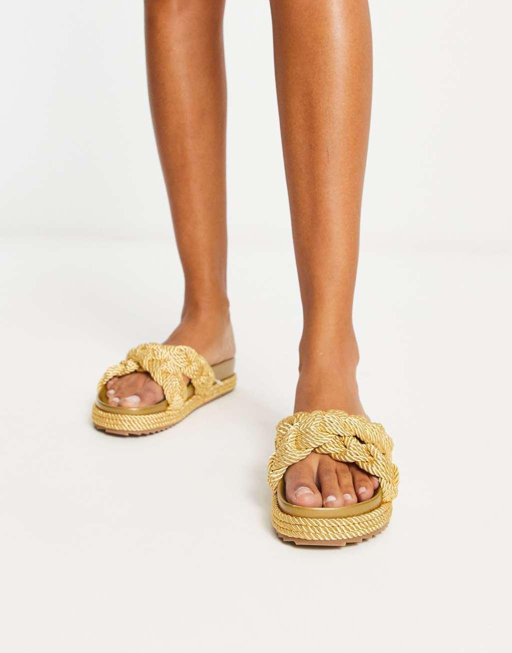 ASOS DESIGN Jasmine plaited espadrille footbed Product Image