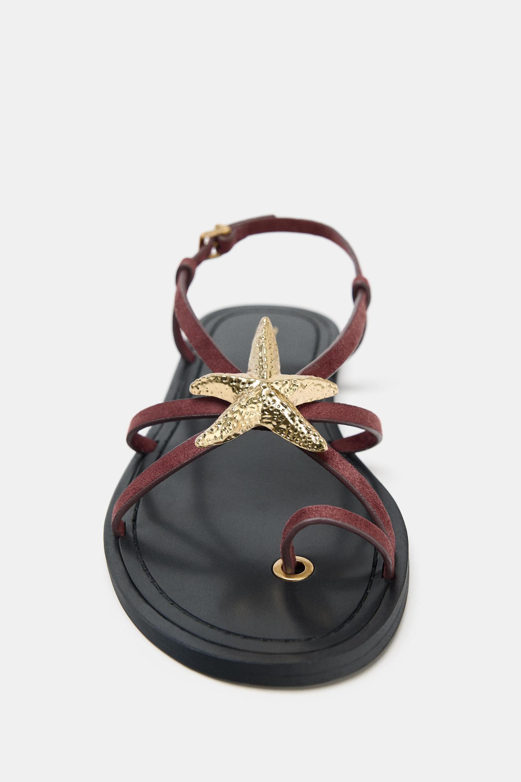 STRAPPY SANDALS WITH METALLIC DETAIL Product Image