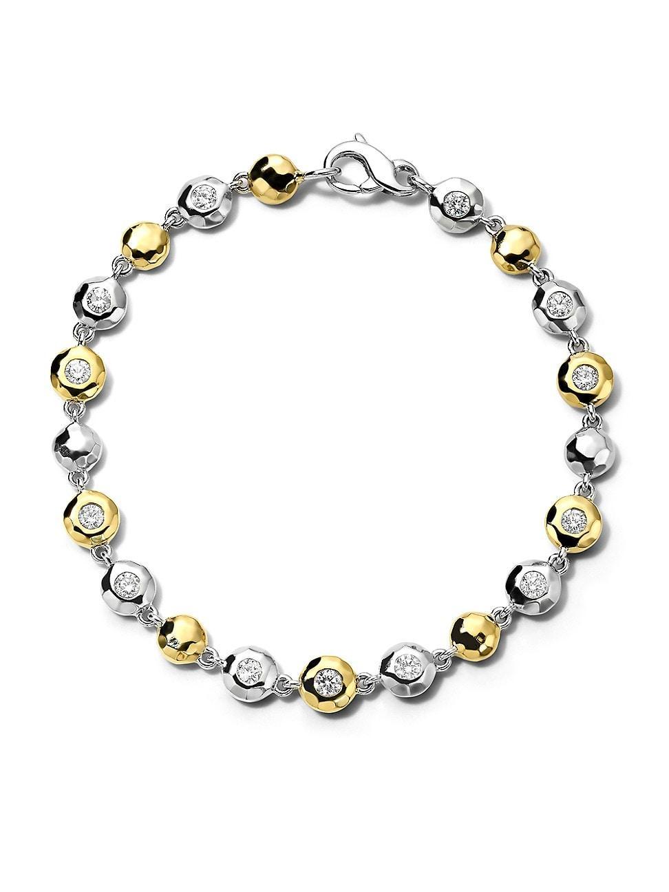 Womens Chimera Sterling Silver, 18K Yellow Gold, & Diamond Bracelet Product Image