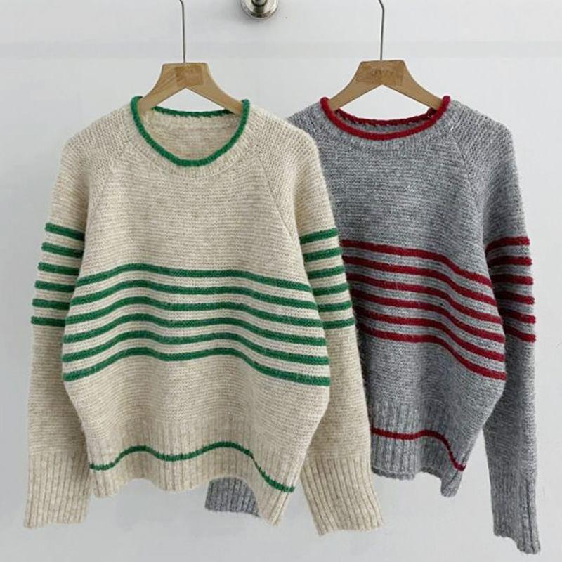 Crewneck Striped Sweater Product Image