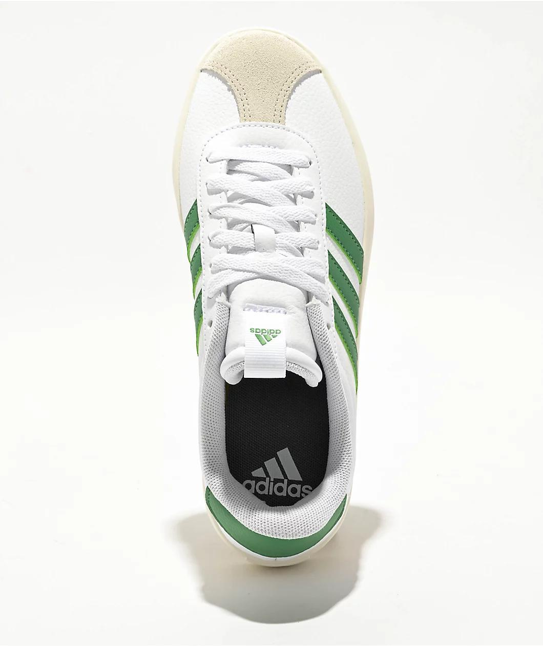 adidas VL Court 3.0 Low White & Green Shoes Product Image