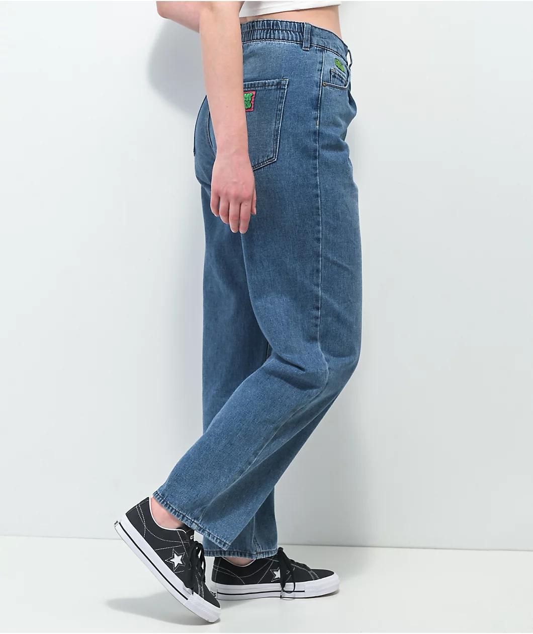 Empyre Tori 90s Medium Wash Denim Skate Jeans Product Image