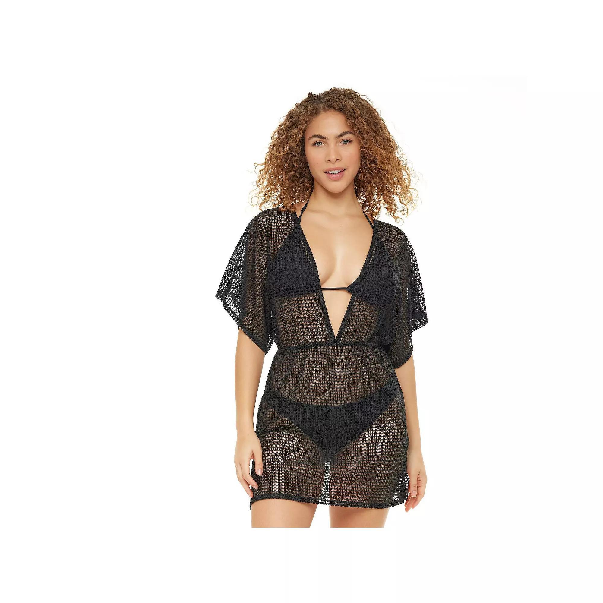 Women's Jordan Taylor Dolman Swim Cover-Up Tunic, Size: XL, Black Product Image