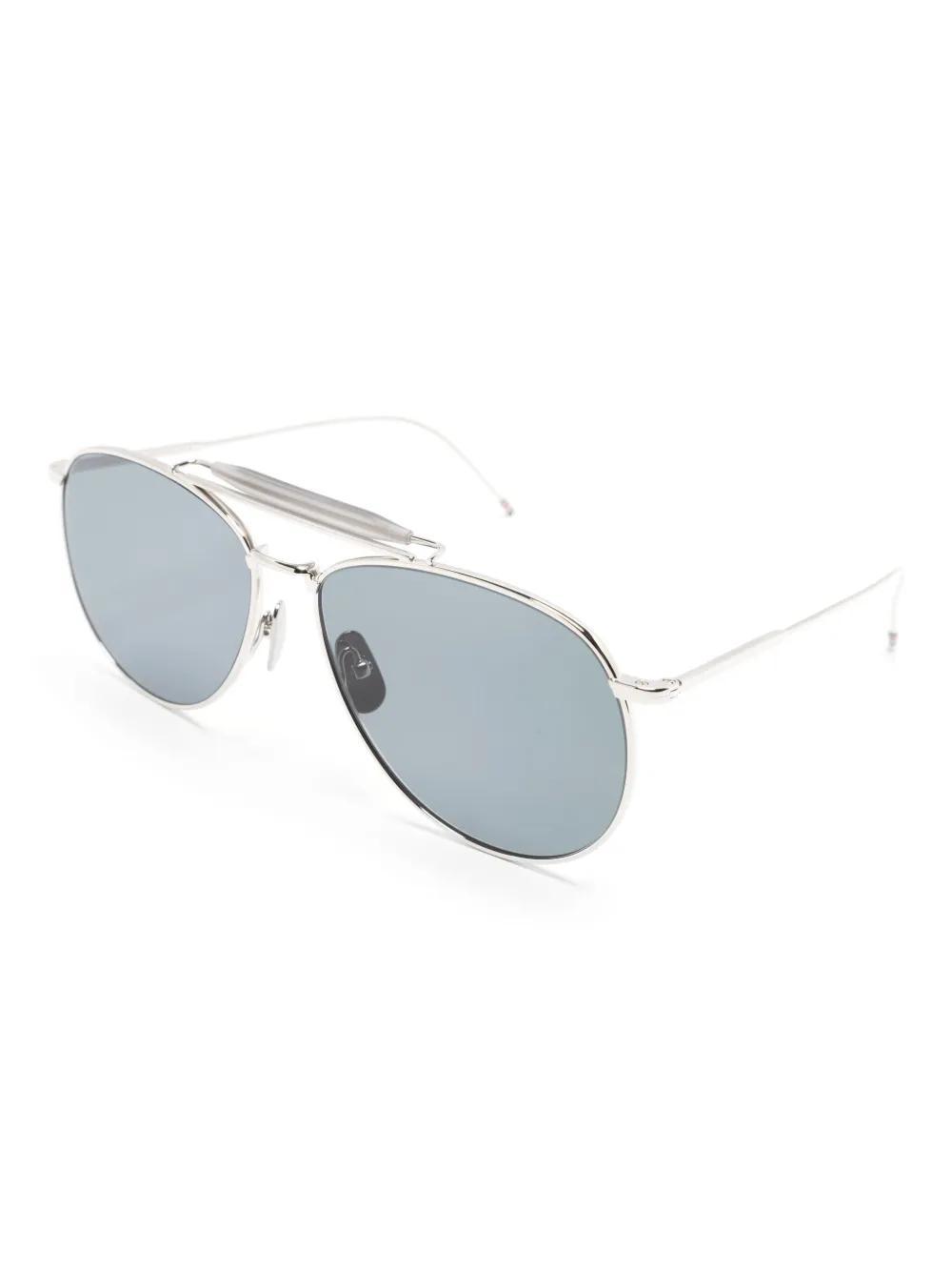 THOM BROWNE Pilot-frame Sunglasses In White Product Image