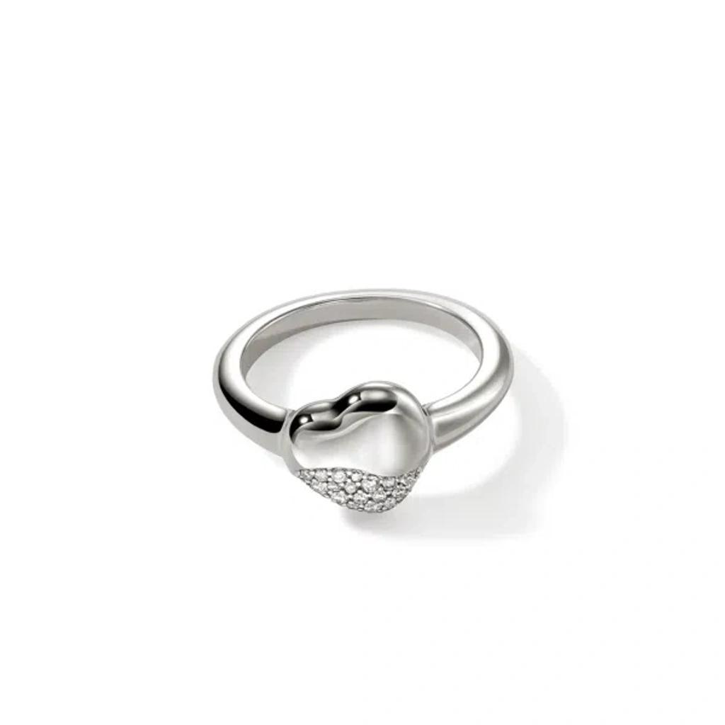 JOHN HARDY Sterling Silver Pebble Diamond Heart Ring Product Image