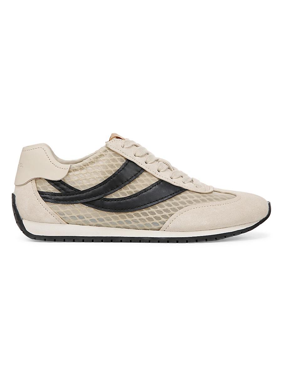 Womens Oasis Runner Mesh & Leather Lace-Up Shoes Product Image