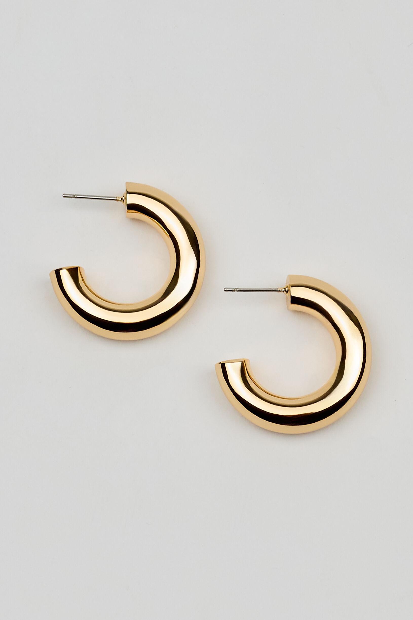 Smooth Chunky Hoop Earrings Product Image