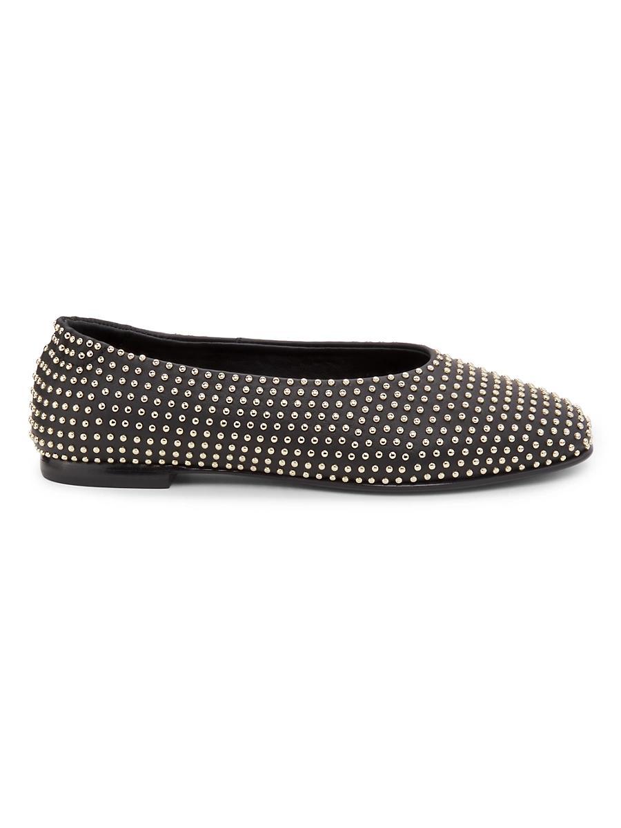 Womens Eden Studded Leather Flats Product Image