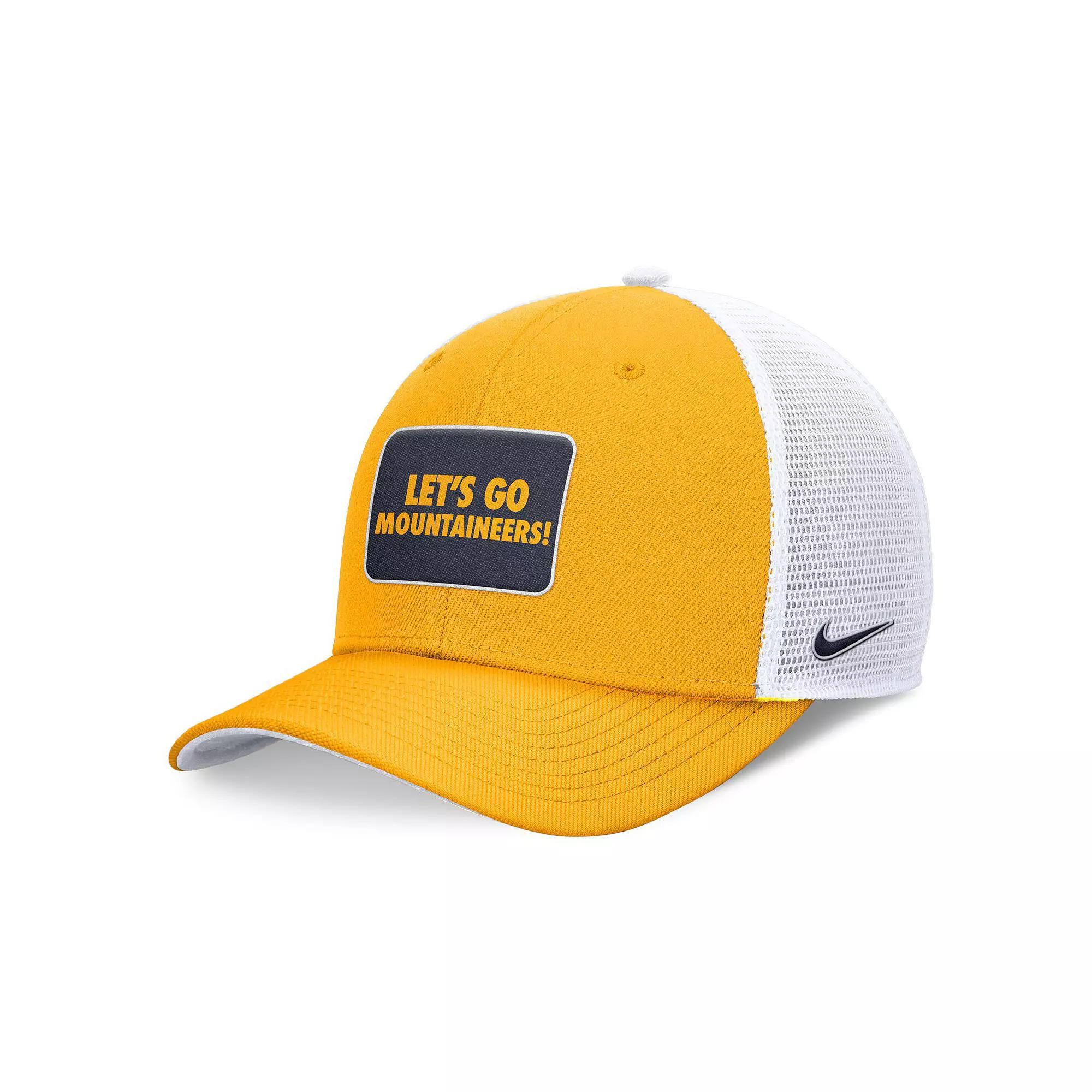 Men's Nike Gold/White West Virginia Mountaineers Local Rise Trucker Adjustable Hat,  Product Image
