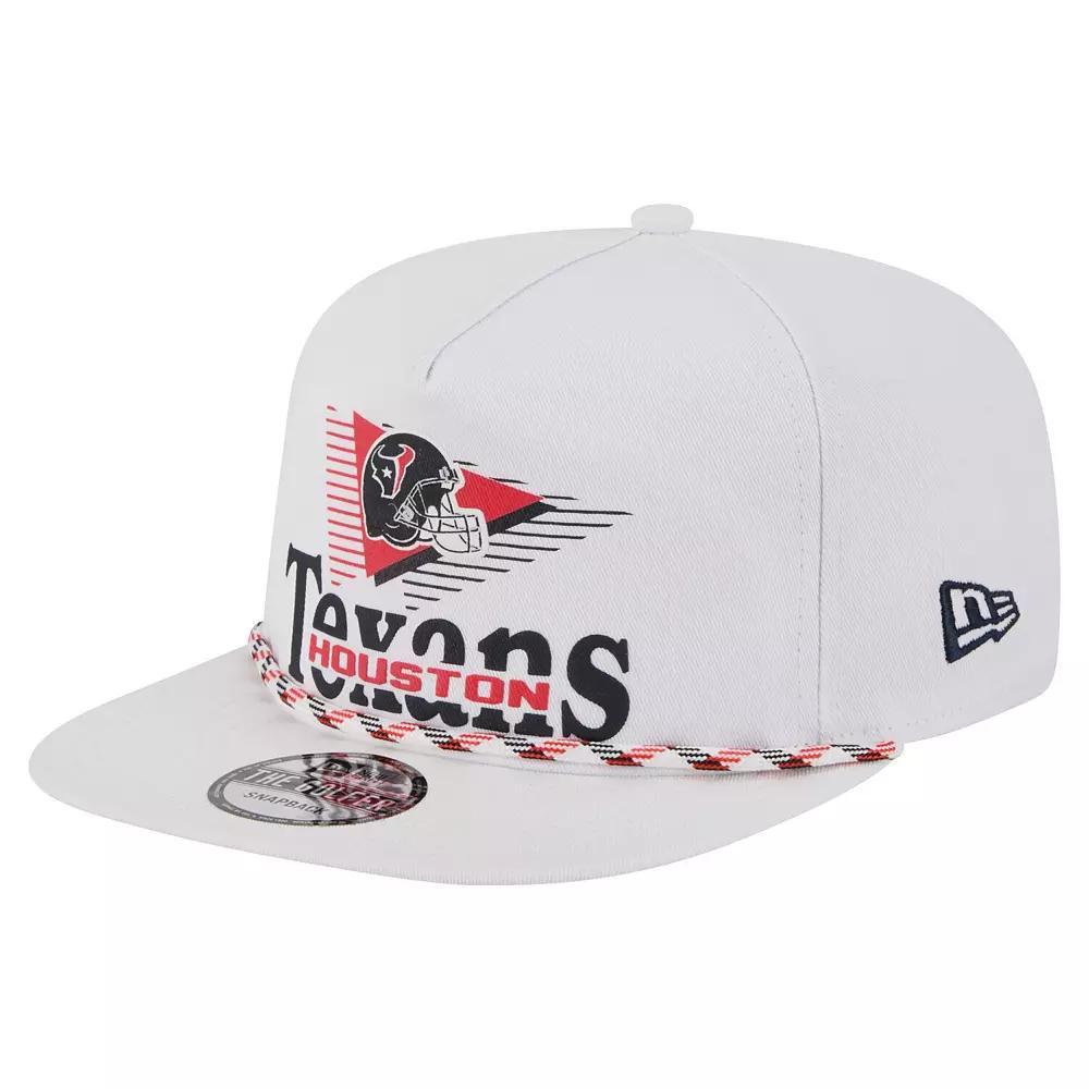 Men's New Era White Houston Texans Collide Golfer Snapback Hat Product Image