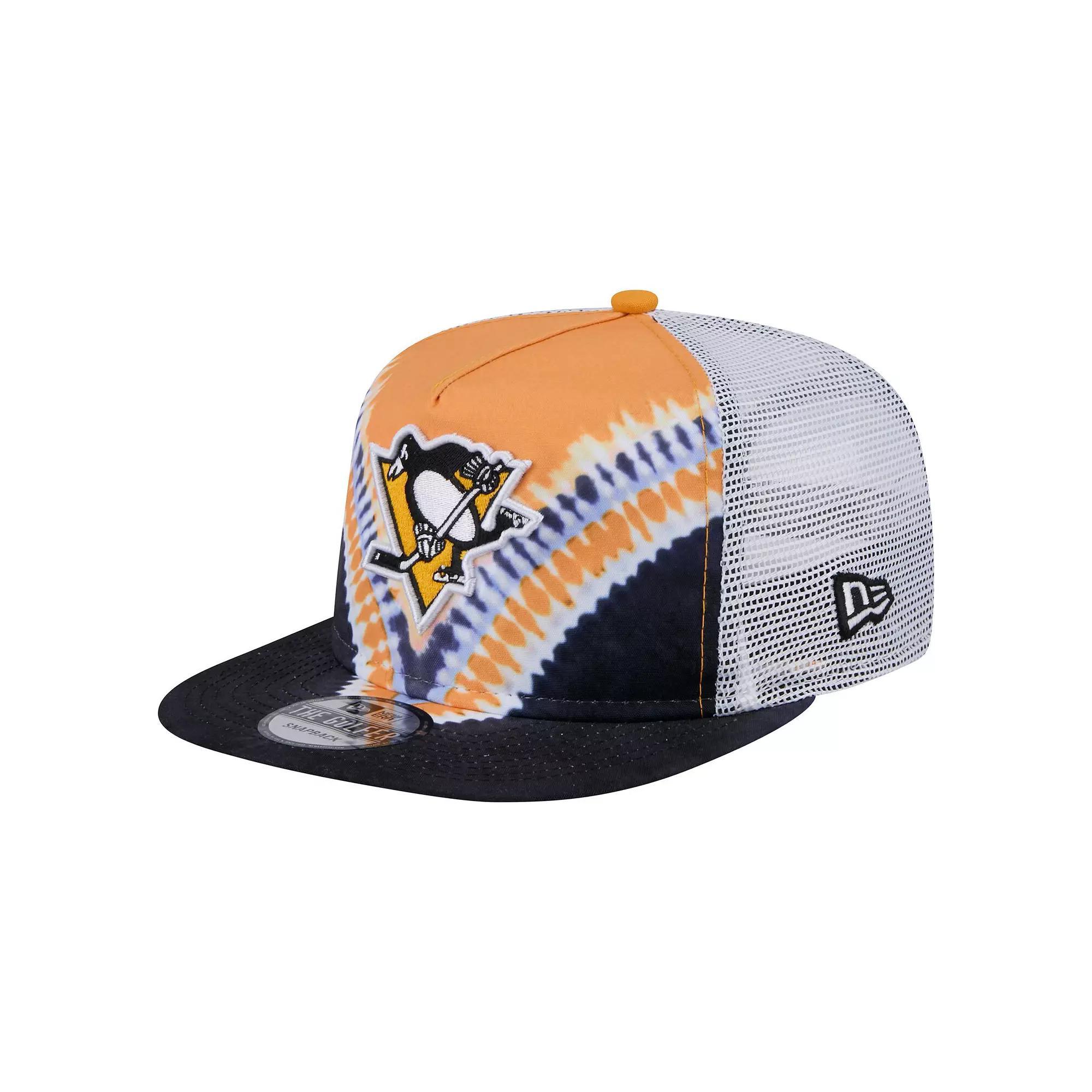 Men's New Era Orange/Navy Denver Broncos Throwback Dye Golfer Snapback Hat Product Image