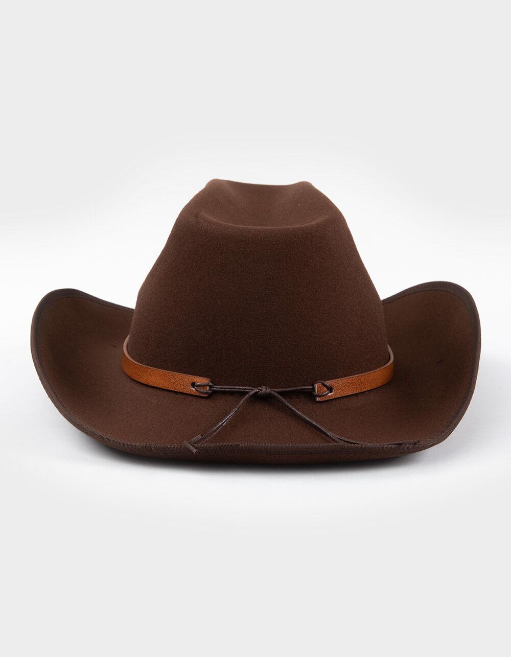 Star Band Felt Cowboy Hat - BROWN Product Image