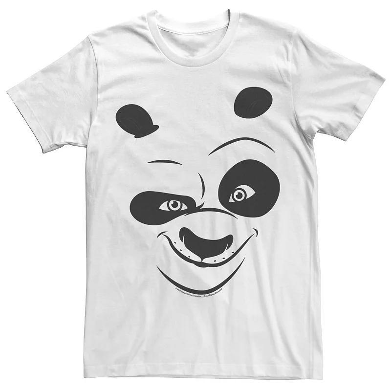 Men's Kung Fu Panda Po Face Costume Tee, Size: Medium, White Product Image