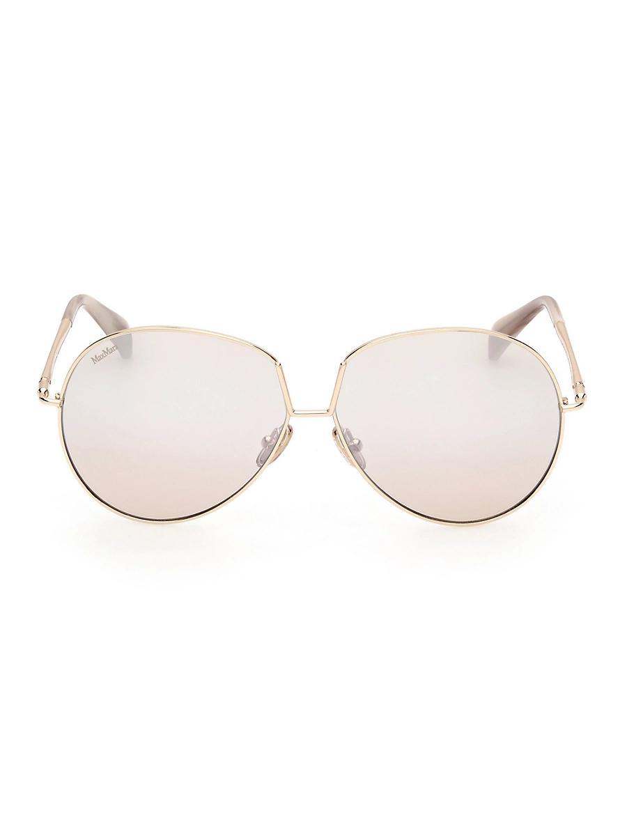 MaxMara Womens Design8 60mm Mirrored Aviator Sunglasses Product Image