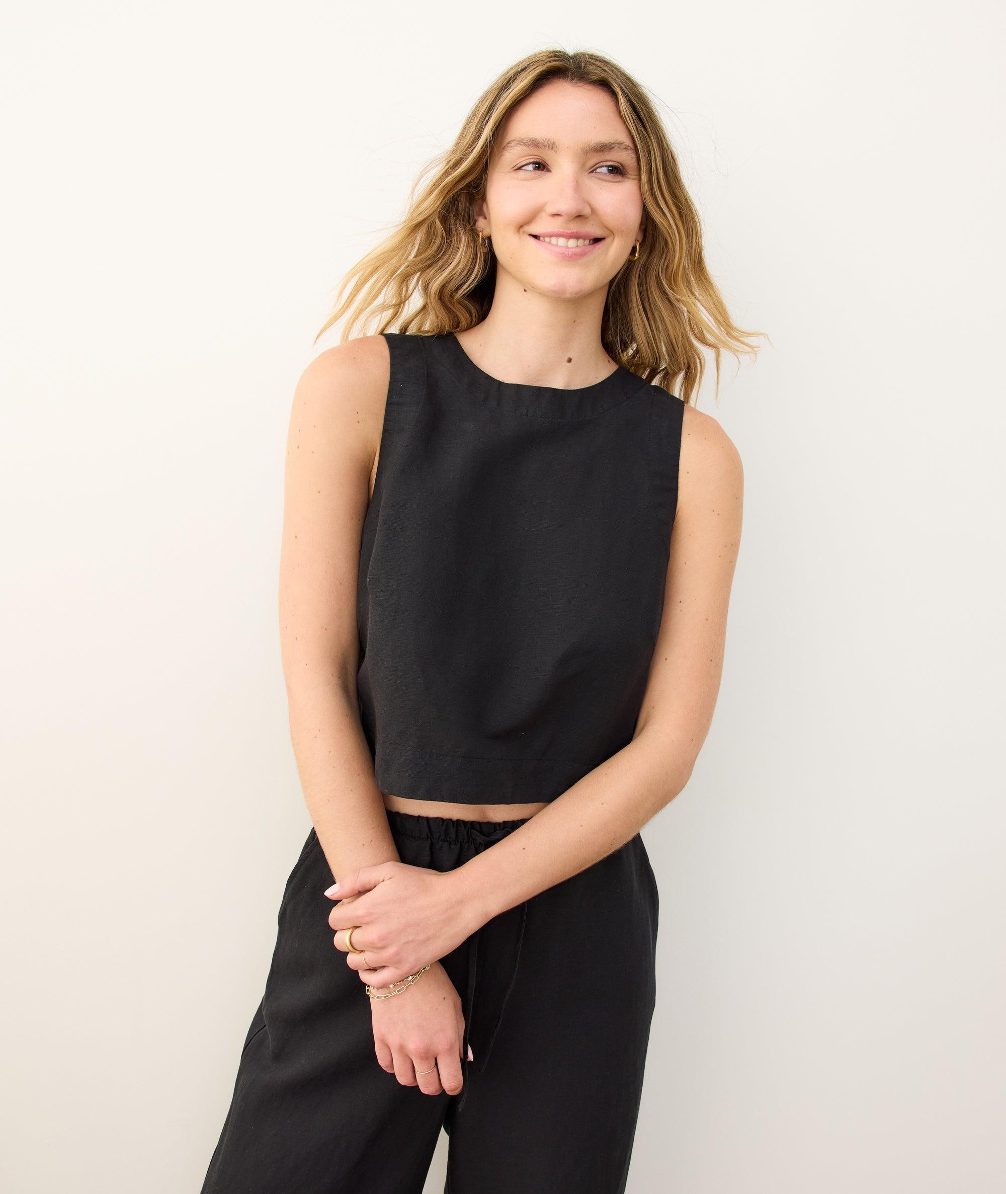 Linen Drawstring Wide Leg Pant Product Image