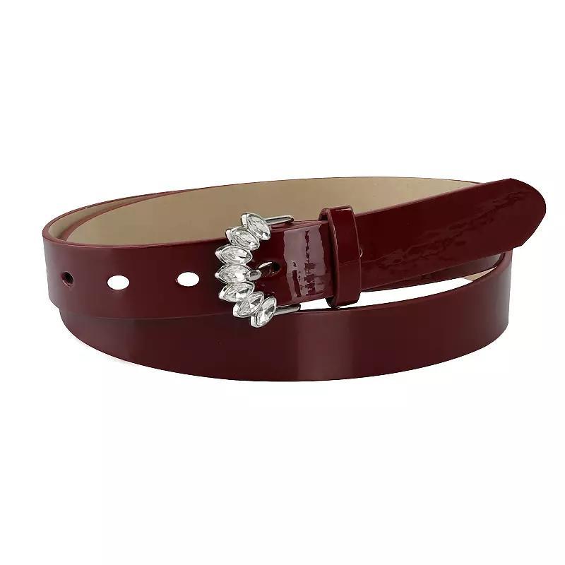 Women's LC Lauren Conrad Bejeweled Buckle Faux-Leather Harness Belt, Size: Medium, Red Product Image