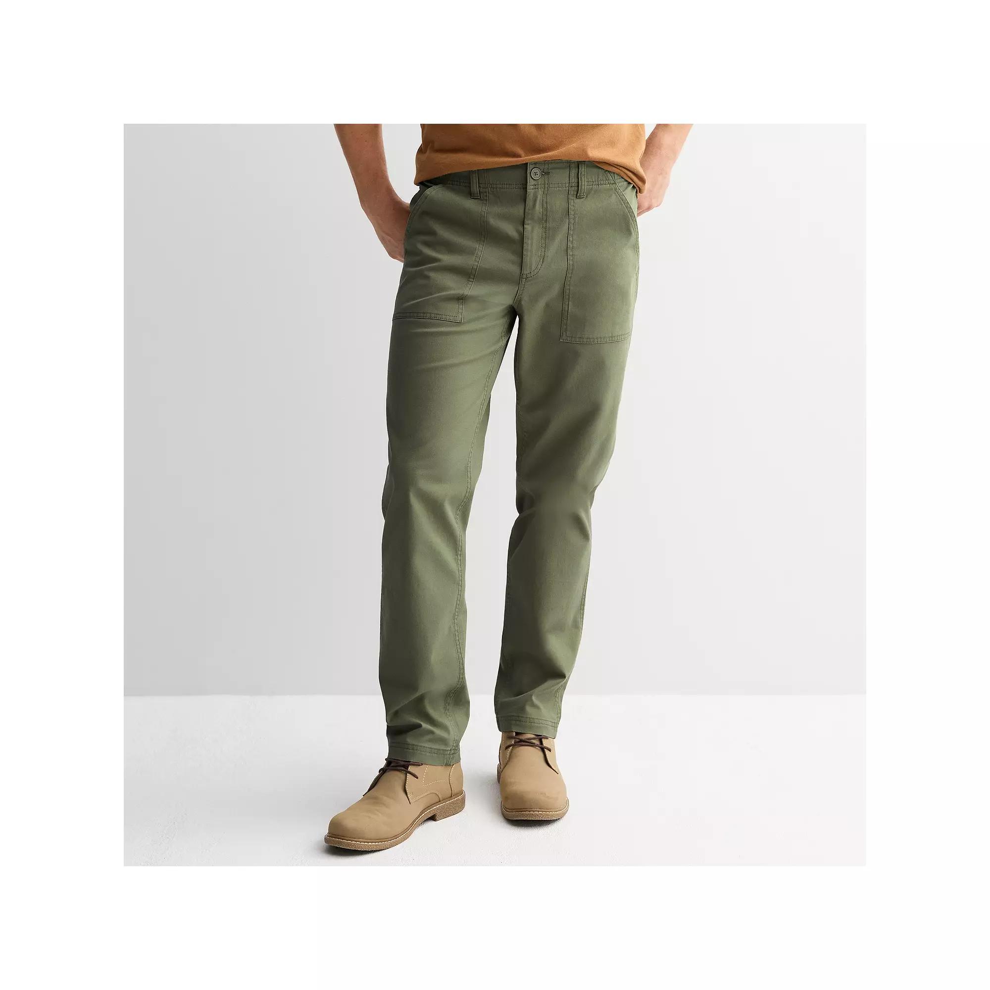 Men's Sonoma Goods For Life® Essential Utility Pant, Size: Large, Green Product Image