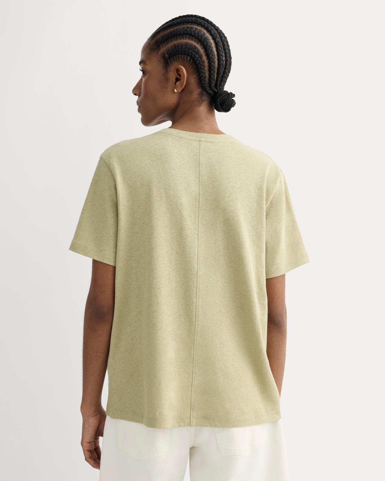 Womens Slouchy V-Neck T-Shirt in Cotton Linen by Everlane Product Image