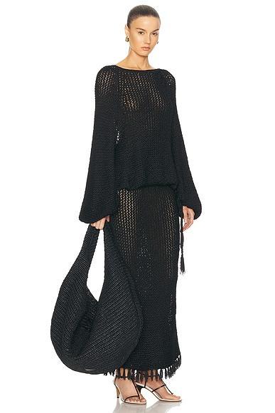 KHAITE Olivia Large Hobo Bag In Black Product Image