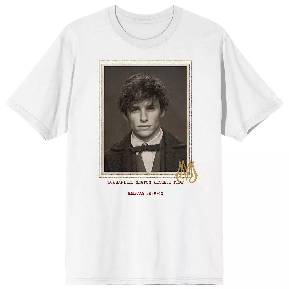 Men's Fantastic Beasts Newt Tee, Size: Medium, White Product Image