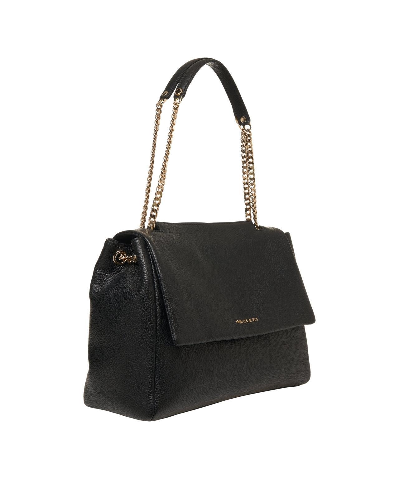 Grained leather shoulder bag Product Image