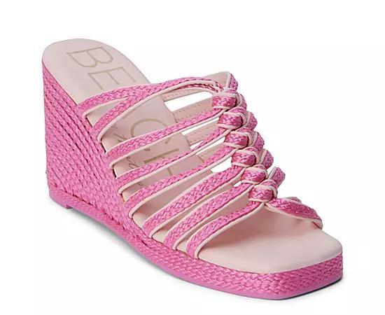 Beach Womens Laney Wedge Raffia Product Image