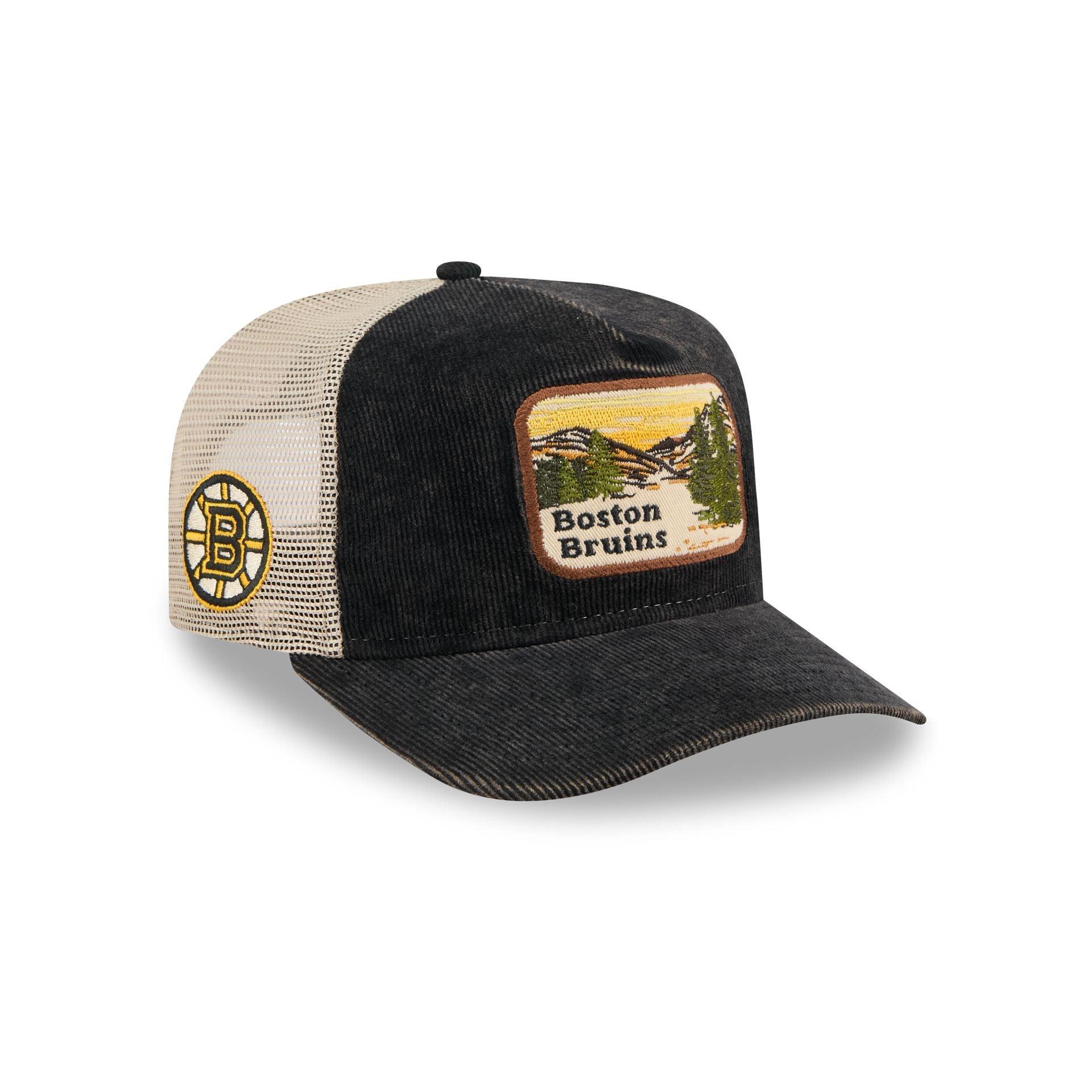 Boston Bruins Vintage Landscape 9FIFTY A-Frame Trucker Hat Male Product Image
