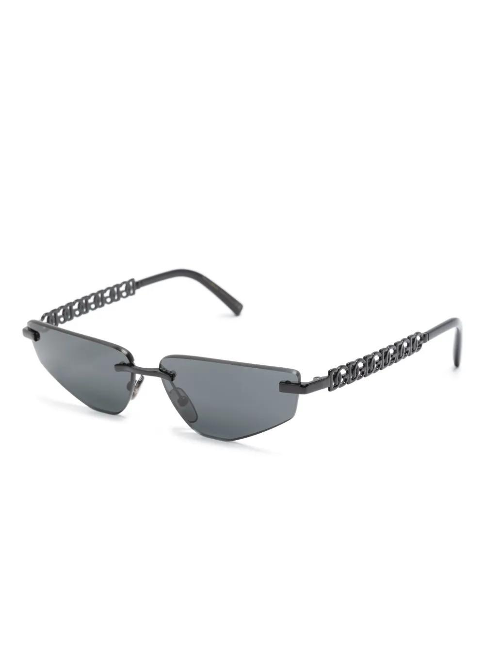 DOLCE & GABBANA Geometric-frame Tinted Sunglasses In Black Product Image