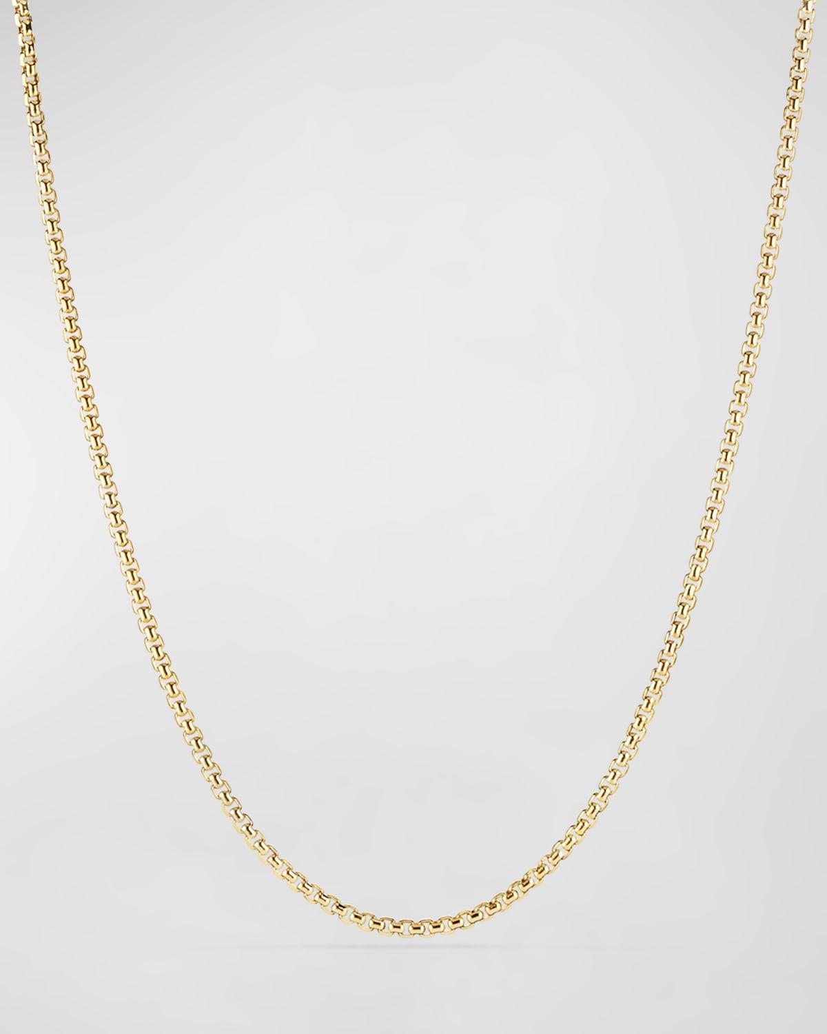 Mens Box Chain Necklace in 18K Gold, 3.6mm Product Image