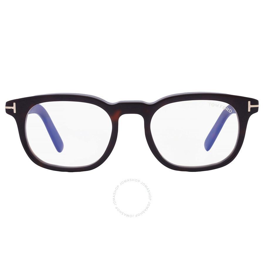 TOM FORD Blue Light Block Square Men's Eyeglasses Ft5930-d-b 052 52 In Black Product Image